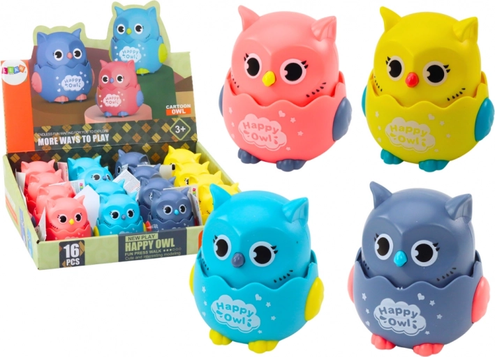 Pequeño búho alegre con propulsión de inercia – 4 colores