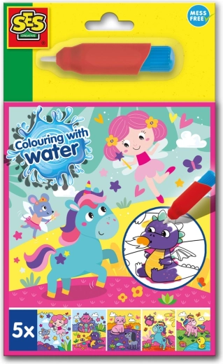 Pintar con agua – libro para colorear de fantasía con pincel