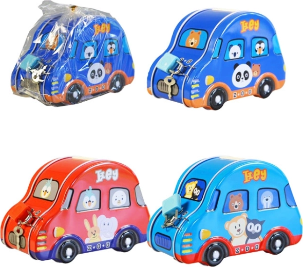 Hucha con forma de coche para niños