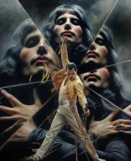 Norimpex pintura de diamantes Freddie Mercury 30 × 40 cm