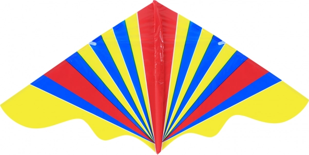 Cometa voladora de colores 128 × 61 cm con empuñadura