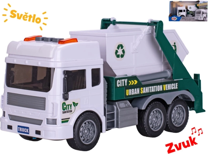 Camión de basura con volante de inercia y contenedor 28 cm