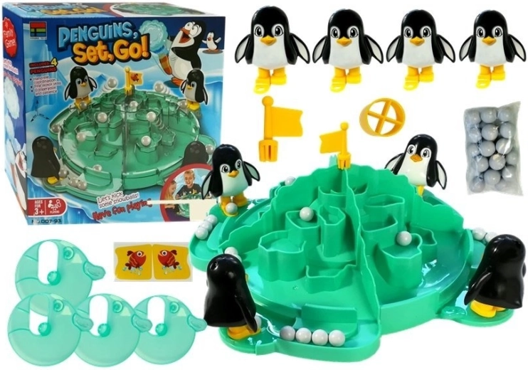 Iceberg de pingüinos – juego de mesa familiar con bolitas de nieve
