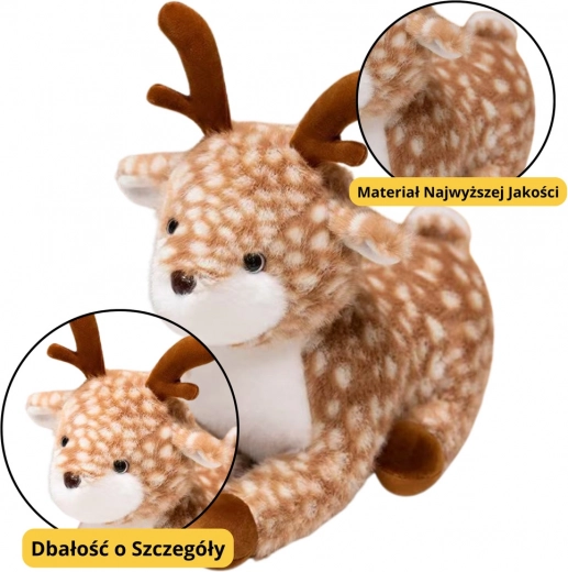 Peluche de cervatillo marrón con manchas blancas 25 cm