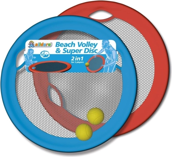 Súper disco lanzador 50 cm – set de 2 uds con red y pelotas