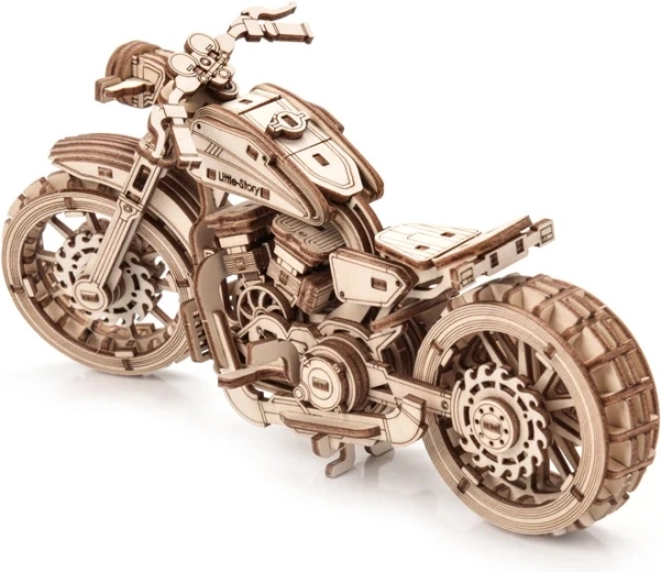 Modelo detallado de motocicleta de madera