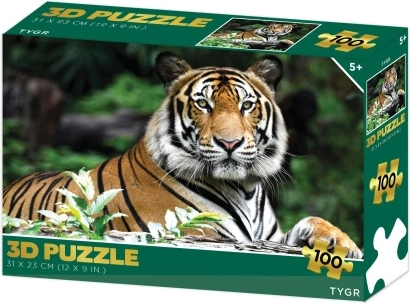 Puzle 3D tigre, 100 piezas