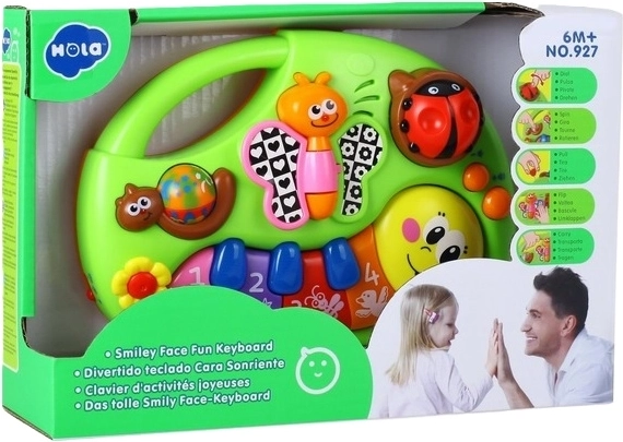 Hola SmilyPlay teclado musical infantil con carita alegre