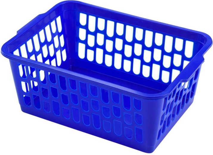 Cesta de plástico HEIDRUN 36 × 26 × 15 cm – mix de colores