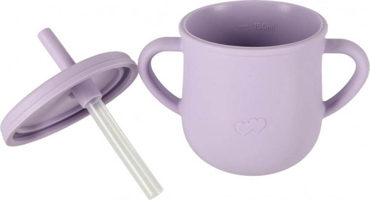 Vaso con dos tapas incluida una pajita