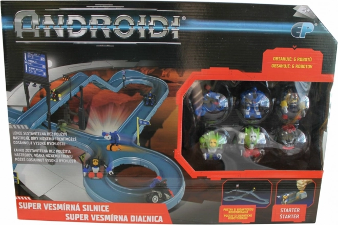 Supercarretera espacial de los Androides – set de juego de acción con robots