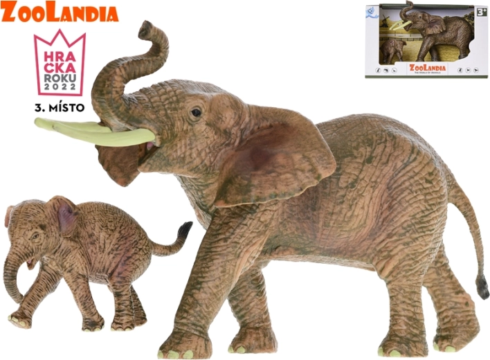 Zoolandia elefante con cría, figuras para ZOO