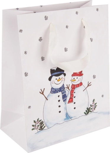 Bolsa de regalo de papel MUÑECO DE NIEVE 18 × 10 × 23 cm
