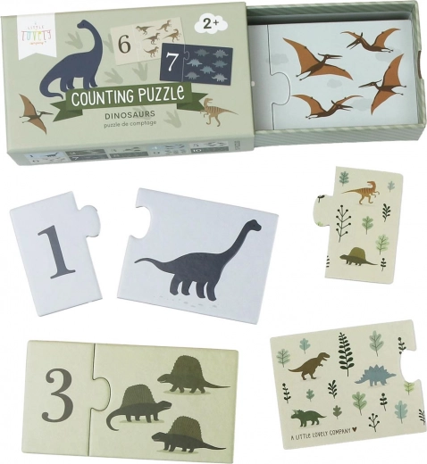 Puzzle de emparejamiento para contar – unicornios – Dinosaurios