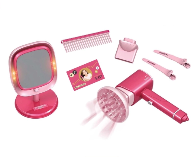 Estudio de peluquería para niños con espejo y secador