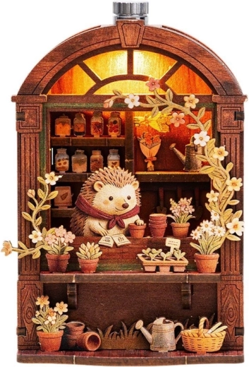 2Kids Toys rompecabezas 3D de madera magnético Floristería del erizo