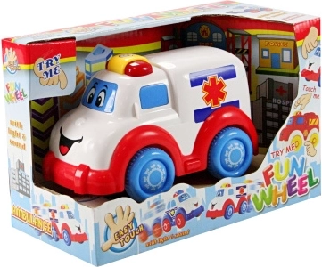 Ambulancia a pilas con luz y sonido 15 cm