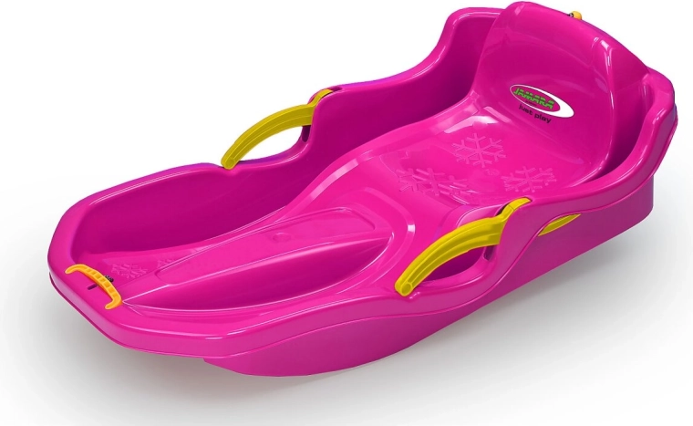 Trineo Snow Play Comfort 80 cm rosa con freno manual - 1 unidad