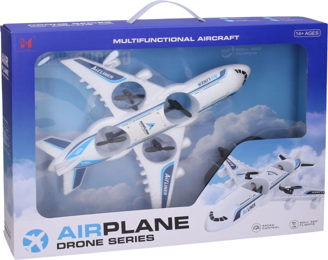 Dron RC con forma de avión por control remoto 2,4 GHz 31 × 28 × 6 cm - 1 pieza