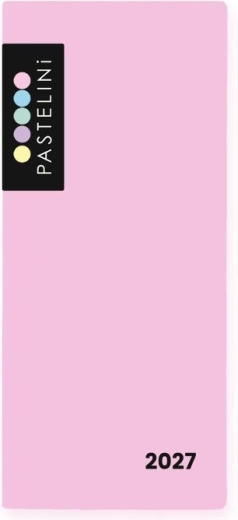 Agenda PASTELINI mensual 2027 rosa en funda de PVC