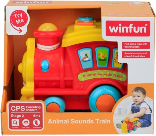 Tren interactivo con sonidos de animales