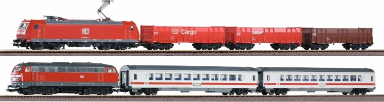 Set de inicio digital Piko con 2 composiciones de tren DB AG VI, H0