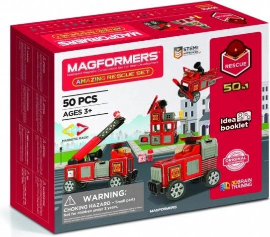 Juego de construcción set de rescate Magformers (50 piezas)
