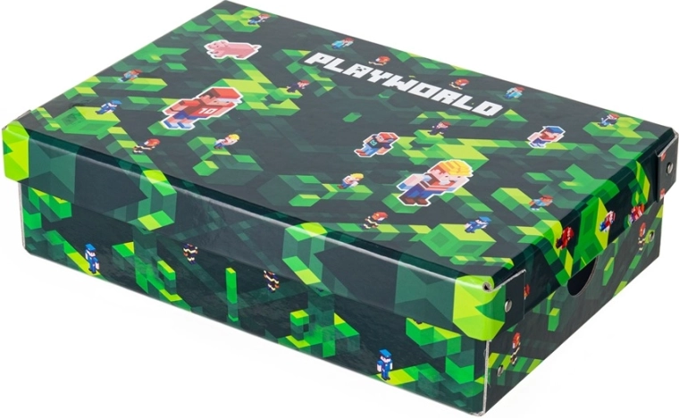Caja de almacenamiento laminada pequeña con tapa PLAYWORLD