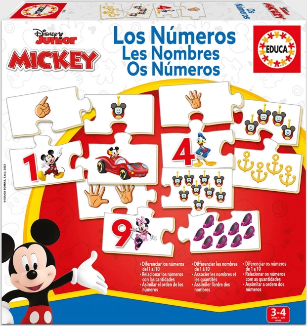 Educa puzzle Mickey y sus amigos – conteo 10×4 piezas