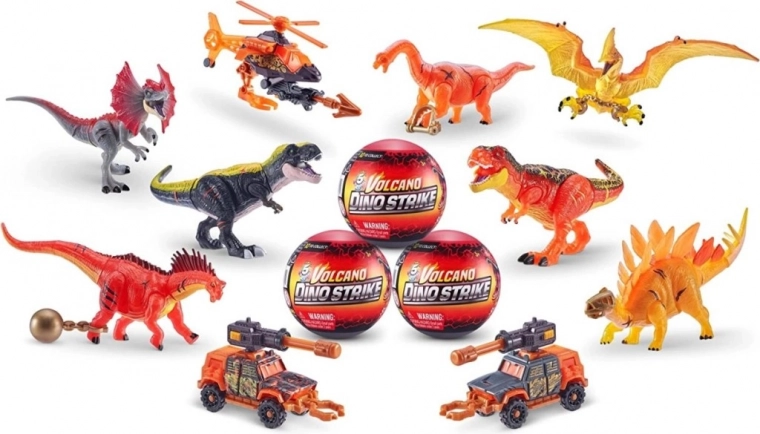 Bola coleccionable 5 Surprise Volcano Dino Strike