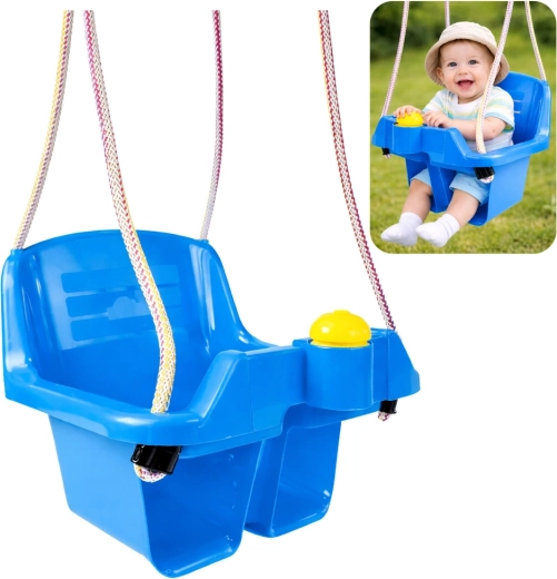 Columpio infantil tipo cubo azul