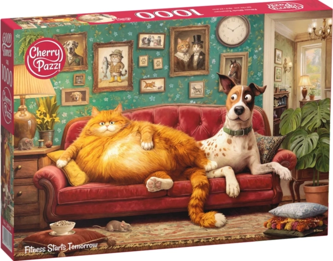 Puzzle Cherry Pazzi Hacer ejercicio, empezaré mañana, 1000 piezas