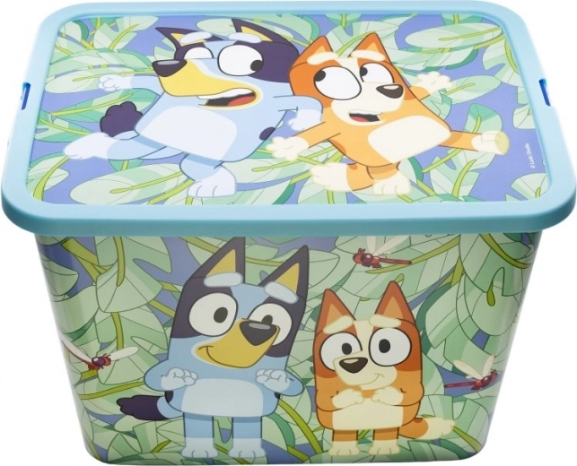 Caja de almacenamiento 23 l BLUEY con tapa