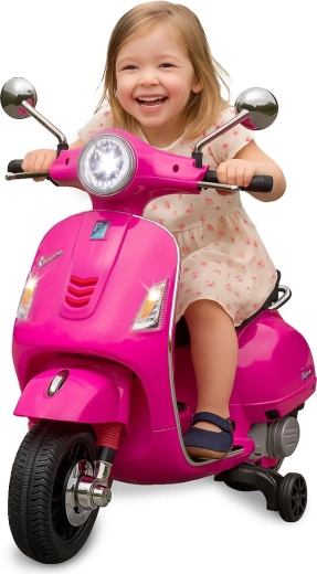 Scooter eléctrico infantil Vespa GTS 125 rosa