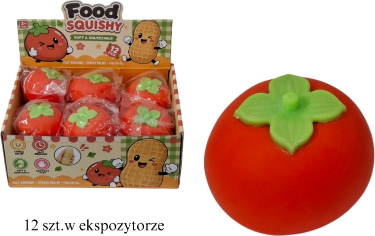 Blandito antiestrés con forma de tomate - 1 pieza