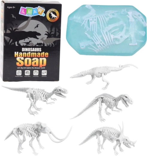 Kit creativo 2 en 1: fabricación de jabón y excavaciones de dinosaurios