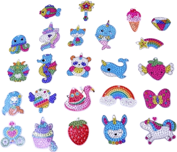 24 adorables colgantes llenos de brillo