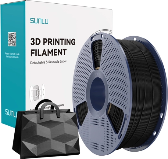 Filamento Sunlu TPU Silk negro 1,75 mm 1 kg