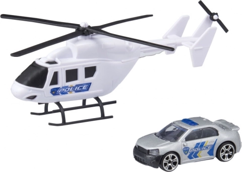 TEAMSTERZ helicóptero y cochecito – set de vehículos de rescate