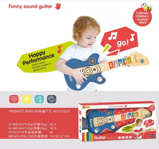 Guitarra eléctrica infantil con efectos de luz