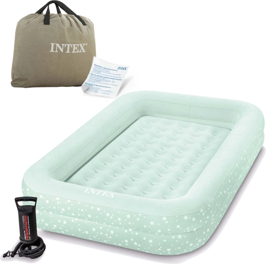 Cama de viaje infantil hinchable INTEX 168 × 107 × 25 cm con bomba