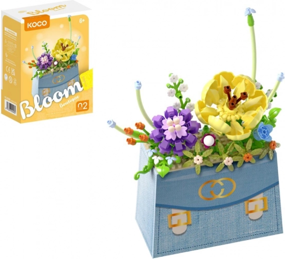 Kit de construcción KOCO mini flor en bolso, 223 piezas