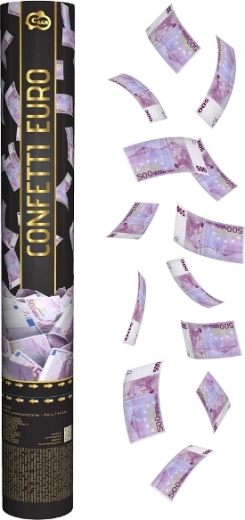 Confeti neumático de lámina con billetes de euro