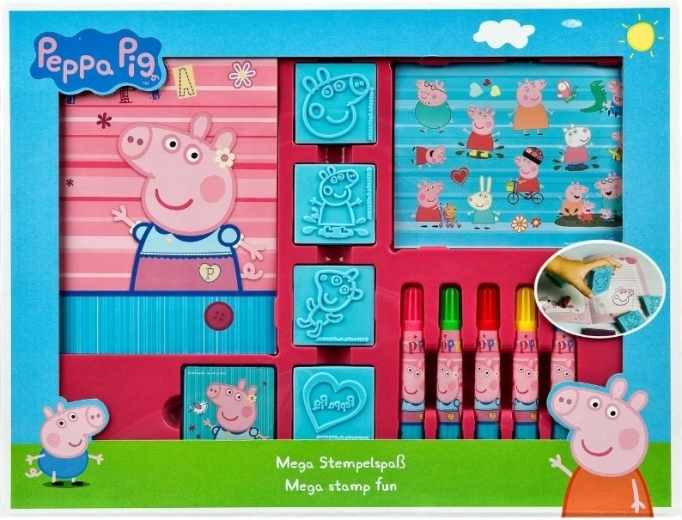Set grande de sellos Peppa Pig, 12 piezas