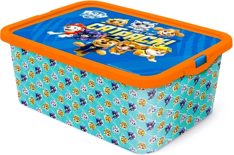 Caja de almacenamiento con tapa de clip Patrulla Canina