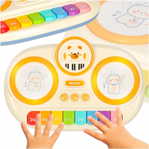 Piano interactivo infantil de órganos educativo beige