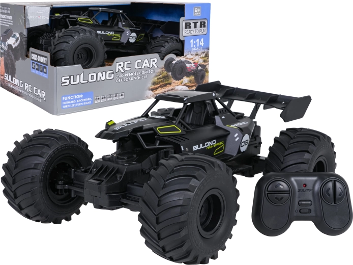 Crawler todoterreno RC 1:14 con carrocería metálica y mando a distancia de 2,4 GHz
