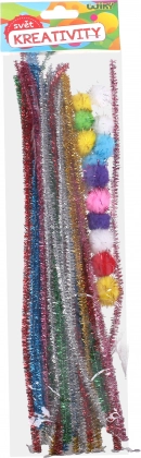 Set creativo de limpiapipas y pompones 30 uds