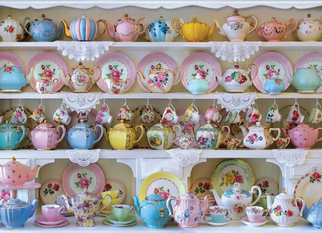 Puzzle Estantería con porcelana china 1000 piezas EUROGRAPHICS