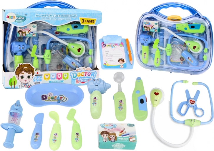 Maletín médico para pequeños doctores con luces y sonidos – azul